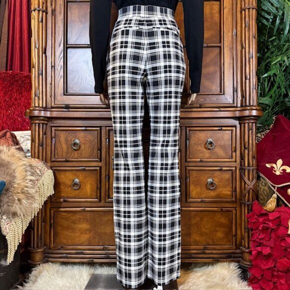 Iman 360 Slimming Plaid Baby Bell Ponte Pant - Picture 3 of 9
